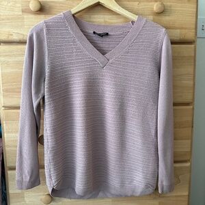 Hilary Radley Ribbed V-Neck Sweater